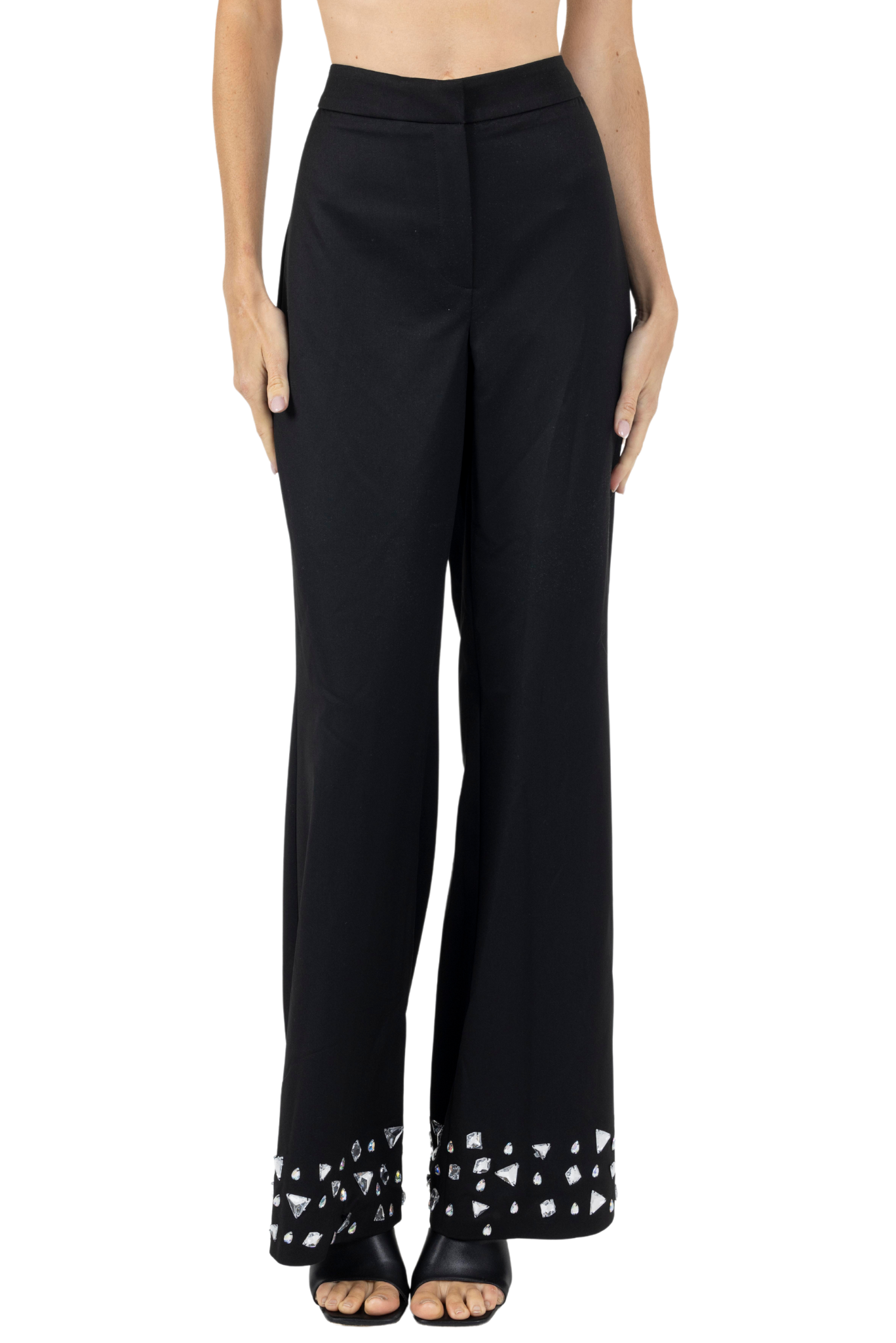 Joslin White Stone Pant In  Black,Akalia,www.akaliaofficial.com