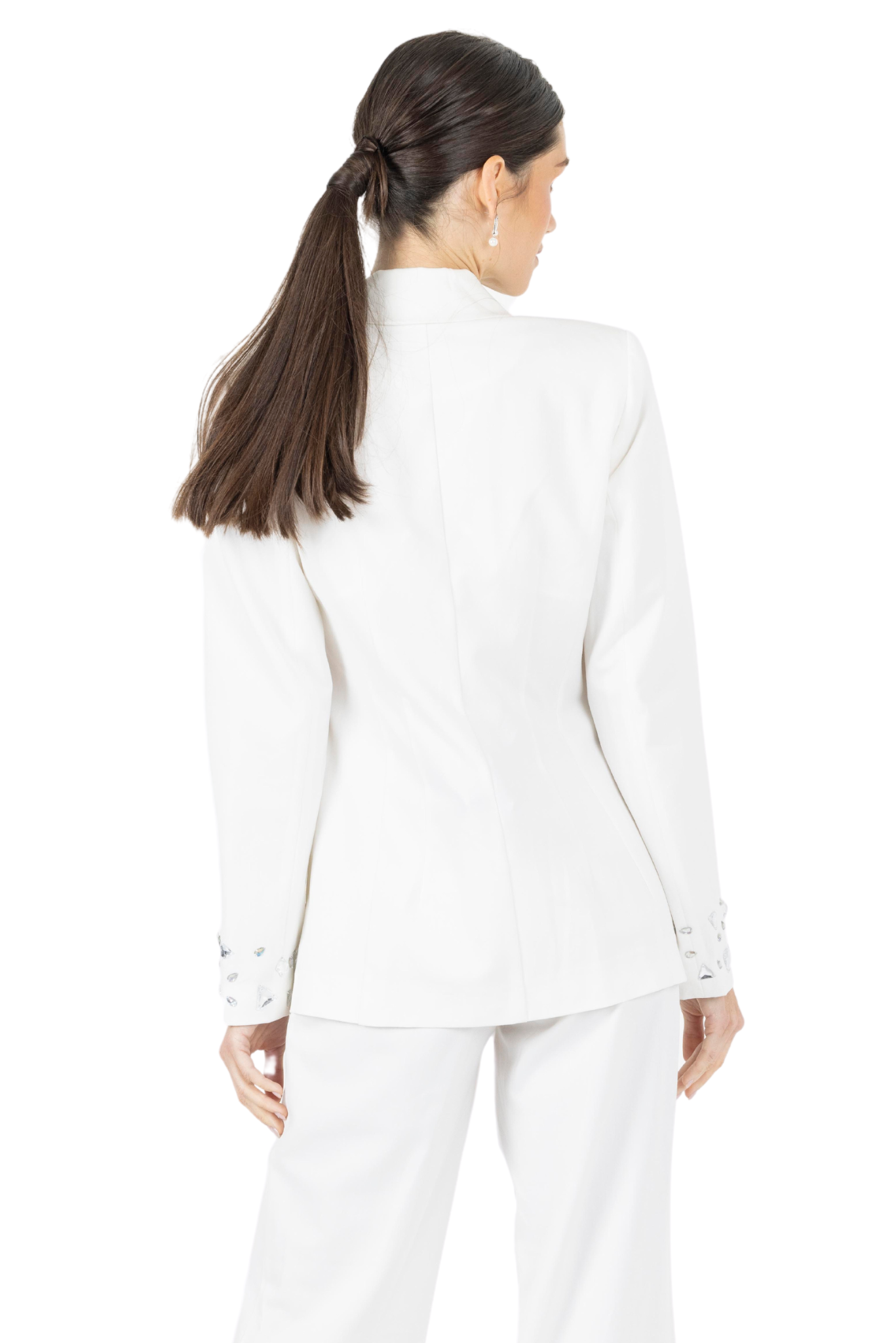 Ameli White Stone Blazer