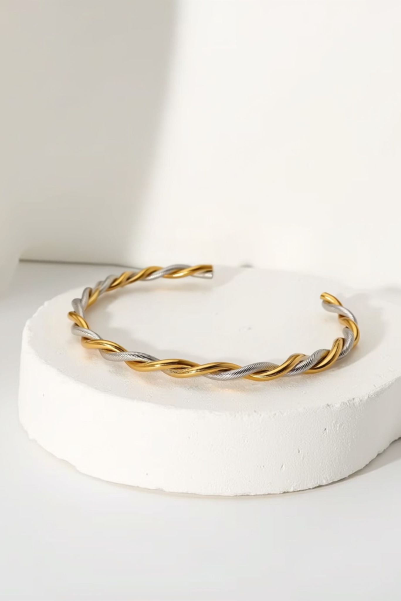 Waterproof Twisted Cuff Bracelet