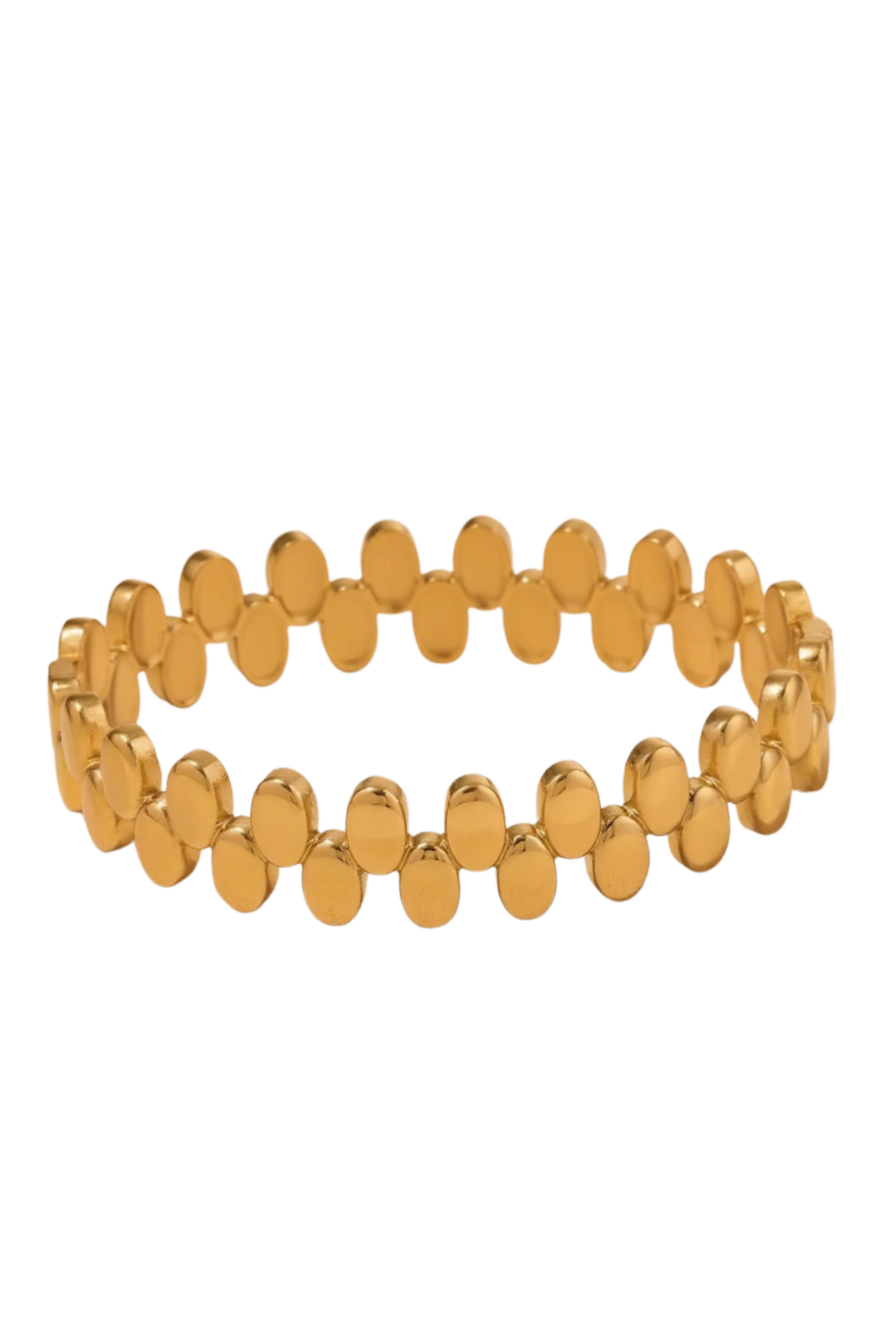 Waterproof 18K Gold Plated Dot Round Bracelet