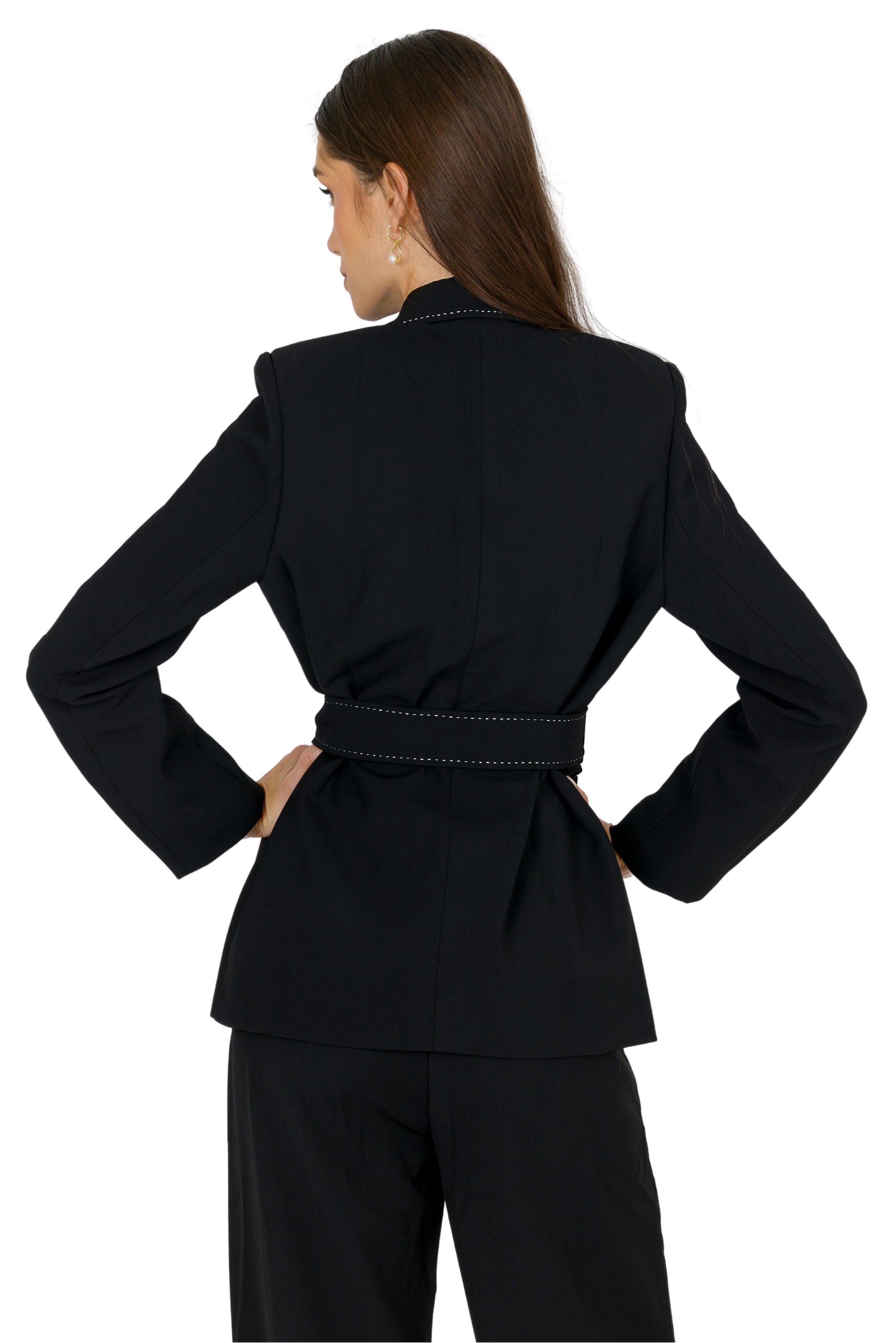 Yena Blazer with Belt,Akalia,www.akaliaofficial.com