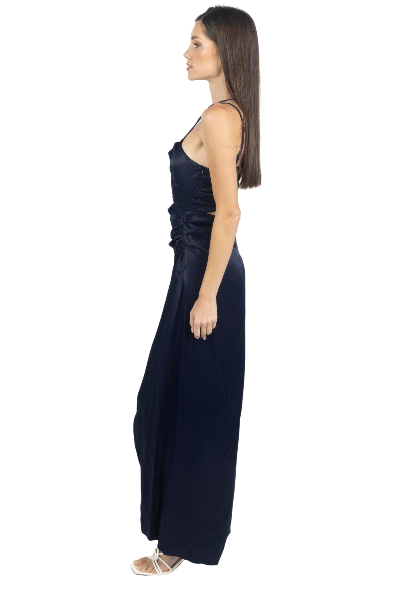 Gisselle Maxi Women's Gown In Midnight Blue - Akalia