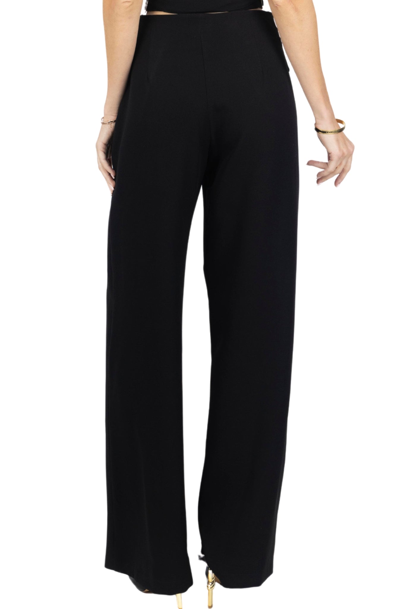 Kim Mid - Rise Women Trousers With Side Buckels - Akalia