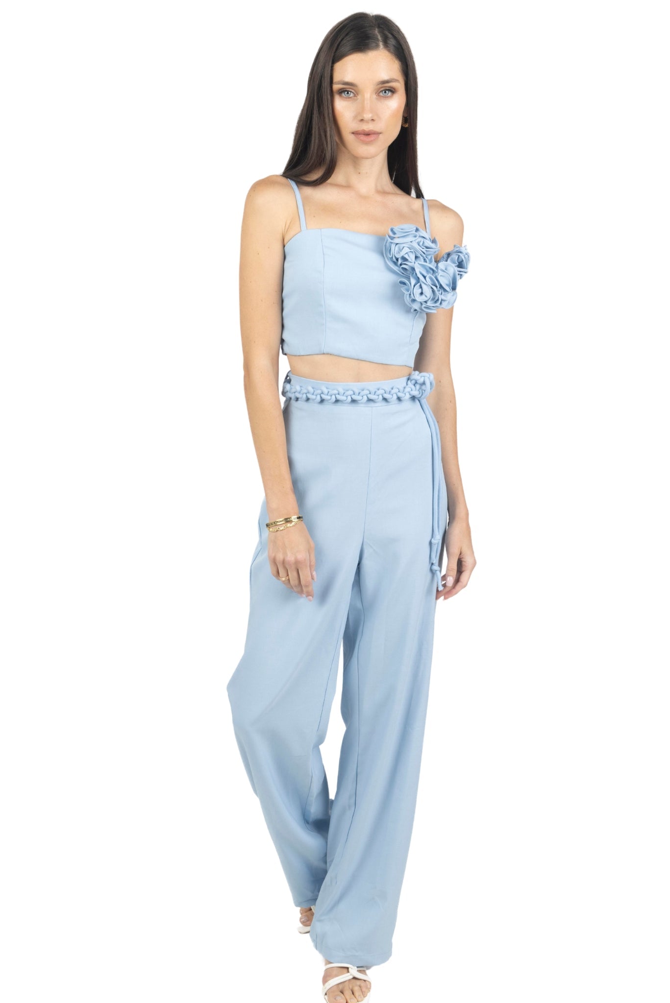 Rosalia Pants and Top Set In Celeste - Akalia